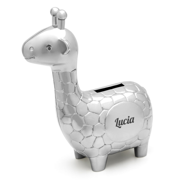 Metal piggy bank giraffe