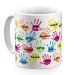 Mug with children's hands personalised with their first name