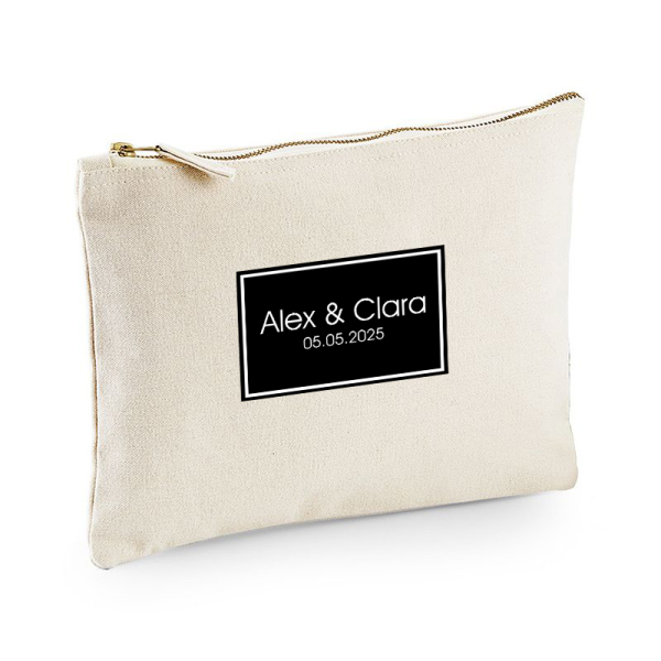 Multi-purpose pouch personalised with a first name