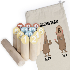 Nordic skittles game in a personalised pouch Pin family Nordic skittles game in a personalised pouch Pin family