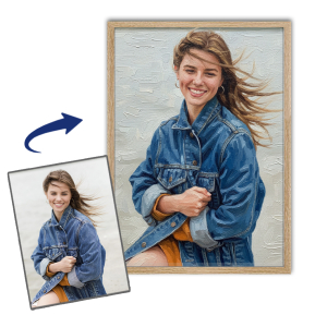 Oil-painting-style portrait from a photo