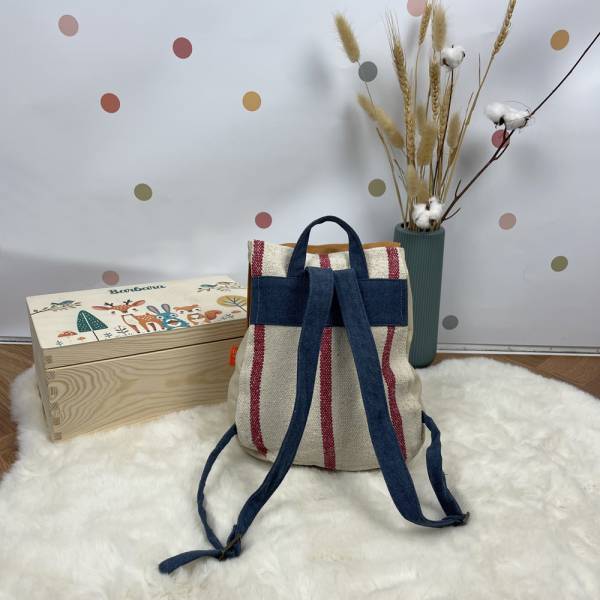 Personalised backpack with child and dog
