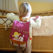 Personalised backpack with child and rabbit