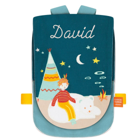 Personalised backpack with polar bear decoration Personalised backpack with polar bear decoration