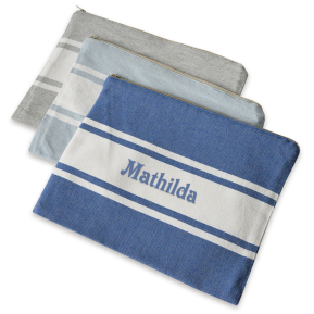 Personalised beach pouch fouta style Personalised beach pouch fouta style