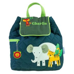 Personalised children's backpack with a savannah theme Personalised children's backpack with a savannah theme