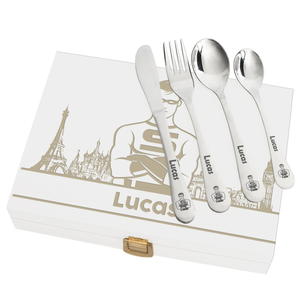 Personalised children's cutlery Super Hero or Heroine