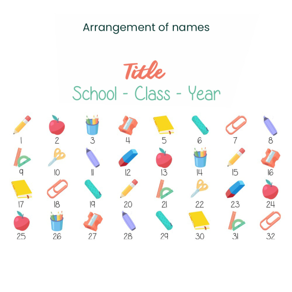 Personalised Class Memories Pouch