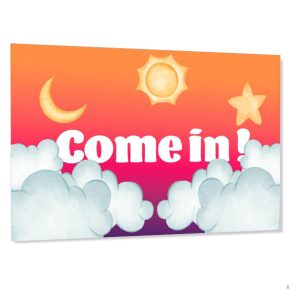 Personalized kids door sign - Clouds Personalized kids door sign - Clouds