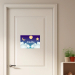 Personalized kids door sign - Clouds