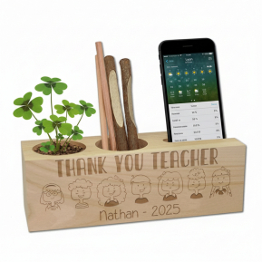 Personalised eco-friendly desk organiser Thank you Teacher