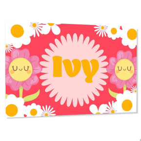Personalized kids room door sign - Flowers Personalized kids room door sign - Flowers