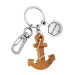 Personalised keyring with wooden anchor Personalised keyring with wooden anchor