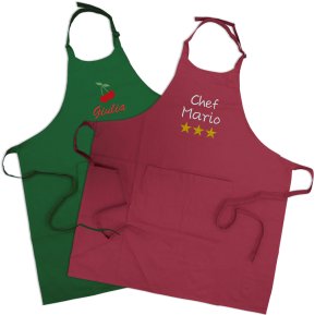 Personalised kitchen apron made from 100% organic cotton Personalised kitchen apron made from 100% organic cotton