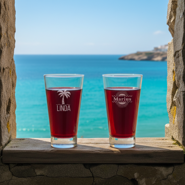 Personalised liqueur lass with first name - bistro vibe