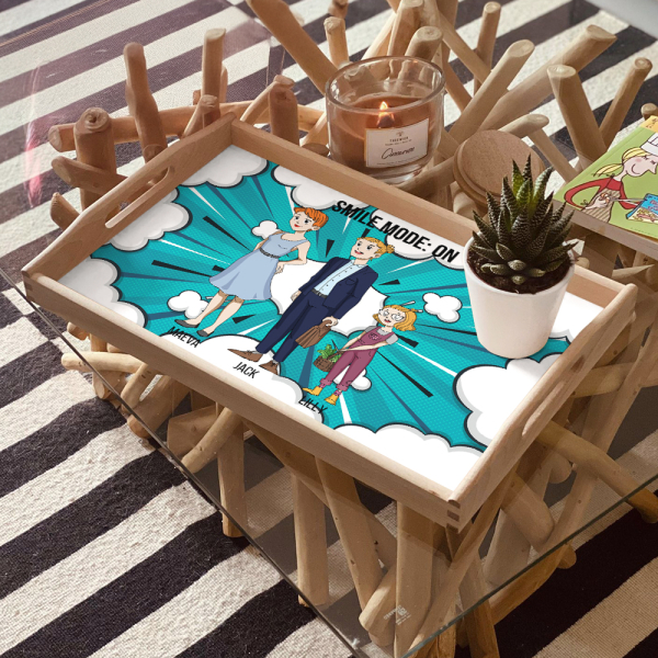 Personalised Manga Family serving tray