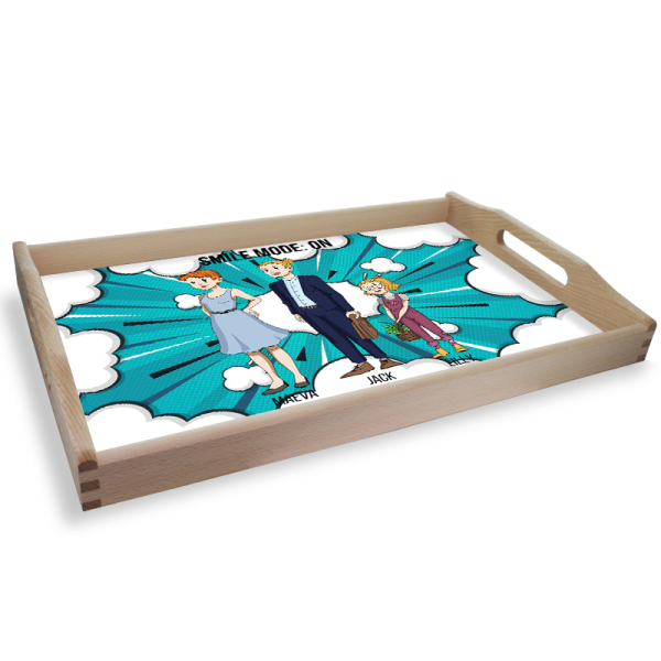 Personalised Manga Family serving tray