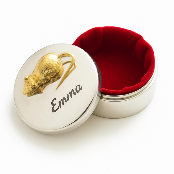 Personalised milk tooth box little mouse