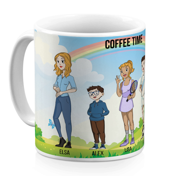 Personalised Mug Manga Family