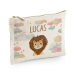 Personalised multi-purpose pouch with clouds and animals