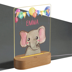 Personalised nightlight with balloons and animals Personalised nightlight with balloons and animals