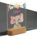 Personalised nightlight with balloons and animals