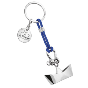 Personalised origami boat keyring