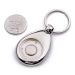 Personalised photo keyring with shopping trolley token Personalised photo keyring with shopping trolley token