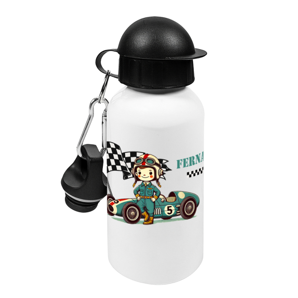 Personalised racecar water bottle