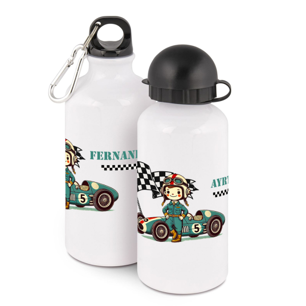 Personalised racecar water bottle