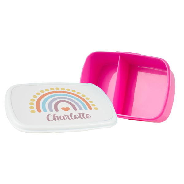 Personalised rainbow snack box