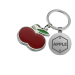 Personalised red apple keyring Personalised red apple keyring