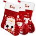 Personalised red Christmas stocking with design