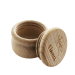 Personalised round wooden tooth box