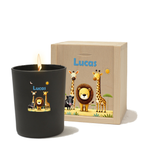Personalised safari candle Personalised safari candle