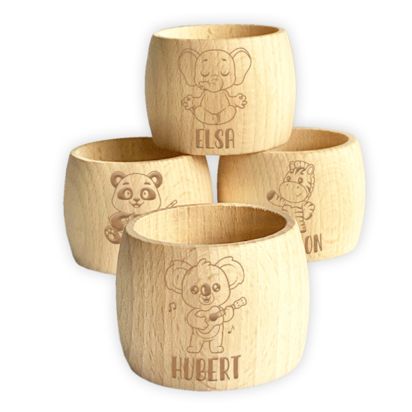 Personalised savannah napkin ring