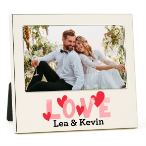 Personalised Silver Photo Frame Love