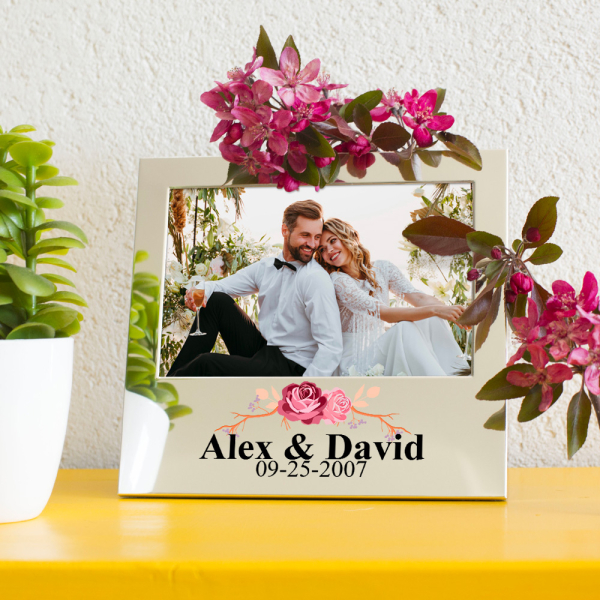 Personalised Silver Photo Frame Love