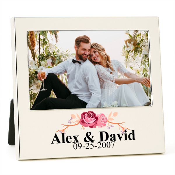 Personalised Silver Photo Frame Love