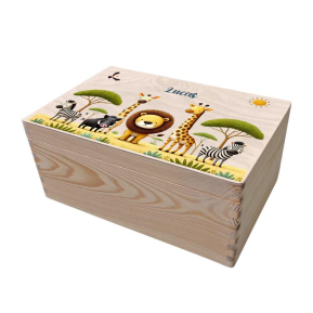 Personalised storage box with name safari Personalised storage box with name safari
