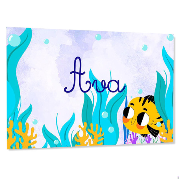 Personalized kids door sign - under the sea