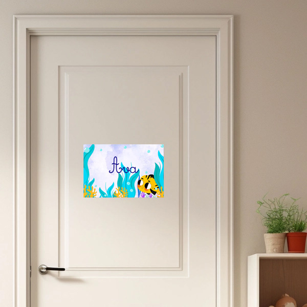 Personalized kids door sign - under the sea