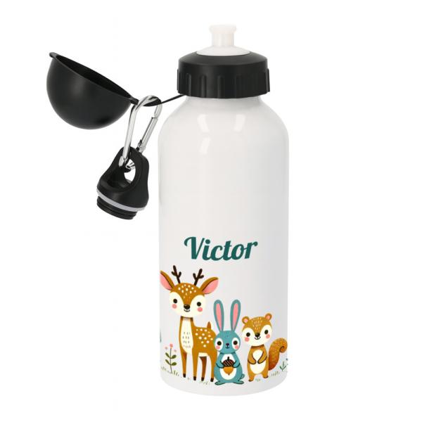 Personalised water bottle enchanted forest