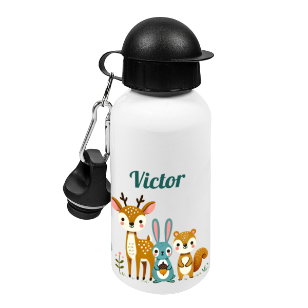 Personalised water bottle enchanted forest