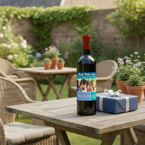 Personalised wine bottle Photo Label