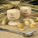 Personalised wooden egg cup with name and design
