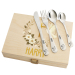 Baptism box and its personalized cutlery