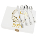 Baptism box and its personalized cutlery