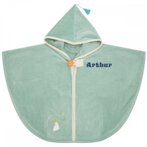 Personalized bath cape for children – Green Penguin Personalized bath cape for children – Green Penguin