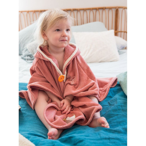 Personalized bath cape for children  Marsala Squirrel